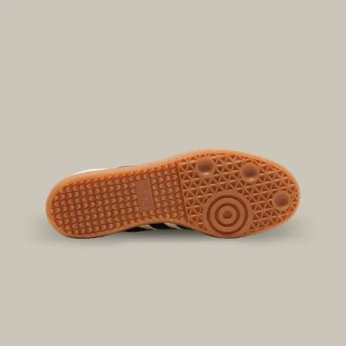 La semelle de la Adidas Samba OG Cream White Sand Strata en gomme de caoutchouc.