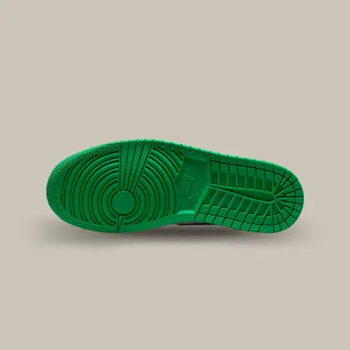 La semelle de la Air Jordan 1 High OG Lucky Green de couleur verte.