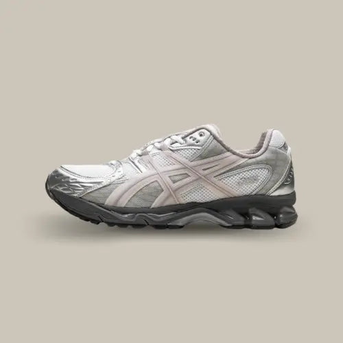 Sneaker ASICS Gel-Nimbus 10.1 Kith White Morganite avec détails argentés - Offsneakz