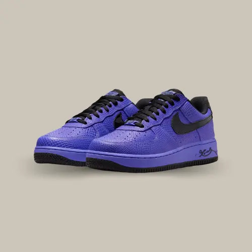 Nike Air Force 1 Low Protro Kobe Bryant x FC Barcelona Persian Violet – paire de sneakers violettes lifestyle et basketball, disponible sur Offsneakz.