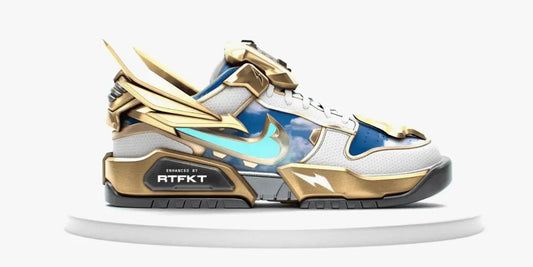 Présentation d'une sneakers virtuelle née de la collaboration entre Nike et RTFKT