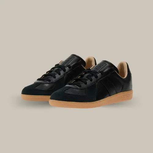 Adidas BW Army Lux Black Gum en cuir noir avec empiècements en daim et semelle gomme naturelle – sneakers lifestyle premium disponibles sur Offsneakz.