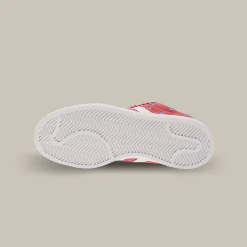 La semelle de la Adidas Campus 00s Preloved Scarlet Floral en caoutchouc de couleur blanche.