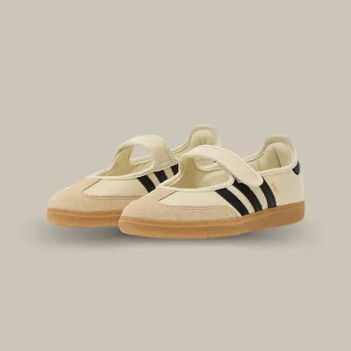 Adidas Samba Jane White Black Gum paire complète style ballerine sneaker sur Offsneakz