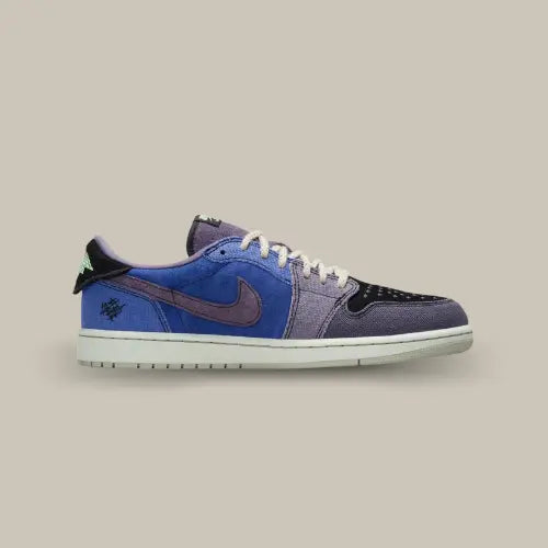 Air Jordan 1 Low OG Zion Williamson Voodoo Alternate – version inédite aux tons violets profonds et bleus, en vente sur Offsneakz.