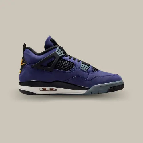 Air Jordan 4 Retro Lakers vue latérale intérieure détails premium – Offsneakz