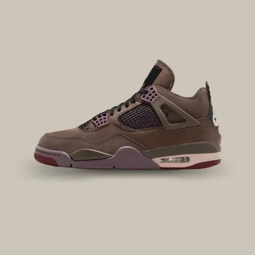 La Air Jordan 4 Retro OG SP A Ma Maniére Dark Mocha vue de profil extérieur. Disponible sur Offsneakz.