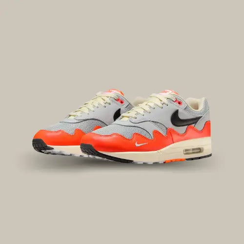Nike Air Max 1 Patta Waves White Hyper Crimson paire complète collaboration Patta – Offsneakz