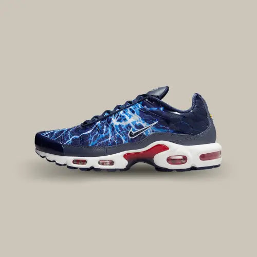 Nike Air Max Plus Éclair Lightning 2025 vue de profil extérieur bleu électrique - Offsneakz.