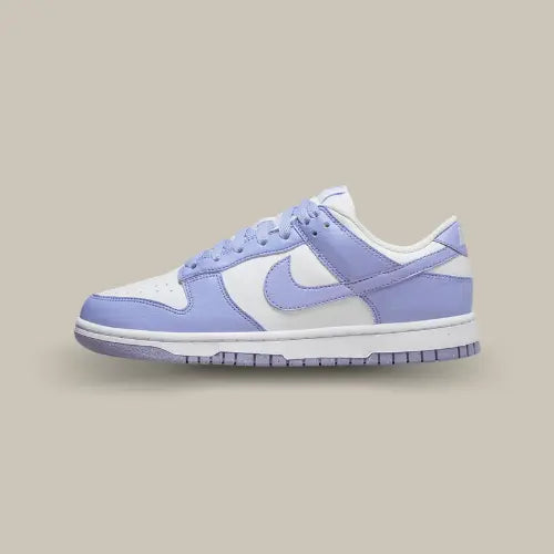 Nike Dunk Low Next Nature Lilac vue latérale extérieure blanc et lilas sur Offsneakz