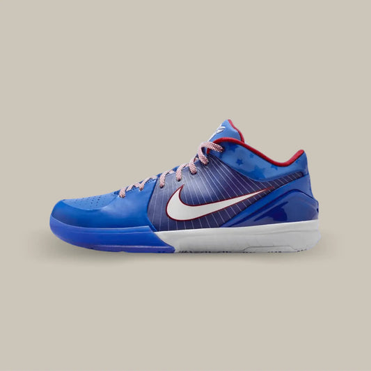 La Nike Kobe 6 Protro Italian Camo (2024) de côté avec sa couleur et ses étoiles en l'honneur de la ville de Philadelphie.