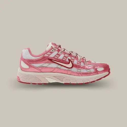 Nike P-6000 White Silt Red Peony vue de profil intérieur - Offsneakz