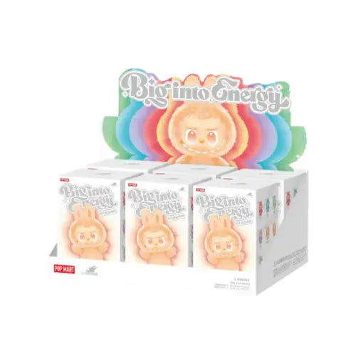 Présentoir Pop Mart Labubu Big Into Energy – boîte complète de blind boxes peluche pendentif The Monsters, série surprise à collectionner.